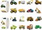 1000 PCS Cartoon Truck Car Stickers Roll for Kids- Round 1.5 Inch 16 Styles Cars Kindergarten Teacher Stickers Kids Birthday Party School Reward Giveaways